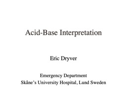 Acid-Base Interpretation