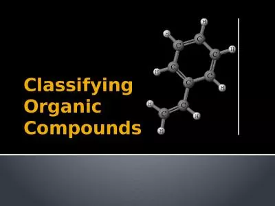 Classifying  Organic  Compounds