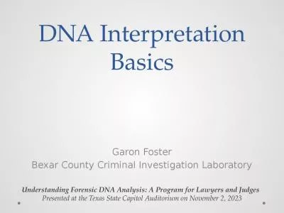 DNA Interpretation Basics