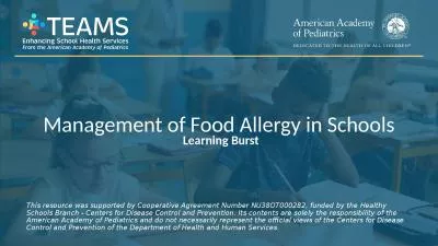 Management of Food Allergy in Schools