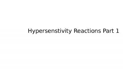 Hypersenstivity  Reactions Part 1