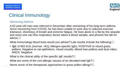 Clinical Immunology Worsening Asthma