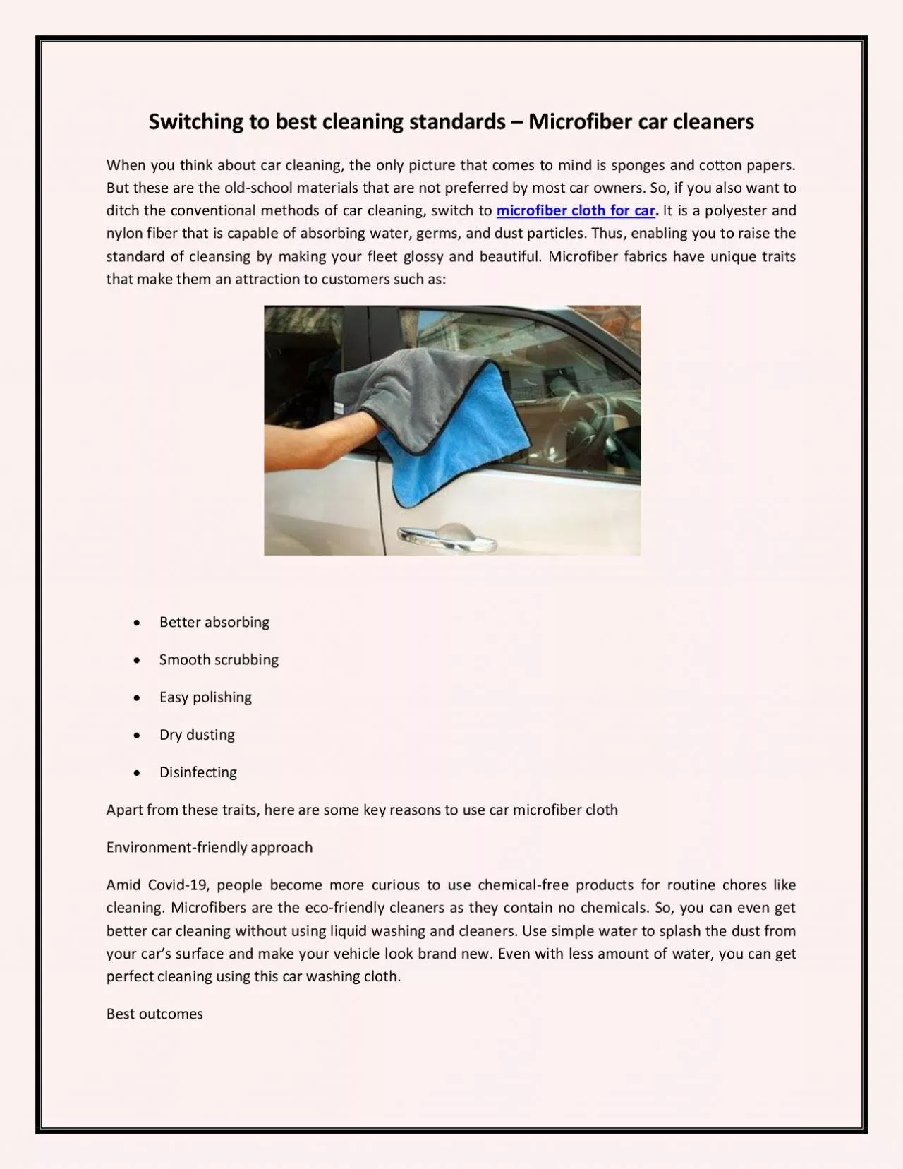 PDF-Switching to best cleaning standards – Microfiber car cleaners