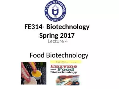 Food   Biotechnology Lecture