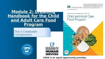 Module 2: Crediting Handbook for the Child and Adult Care Food Program