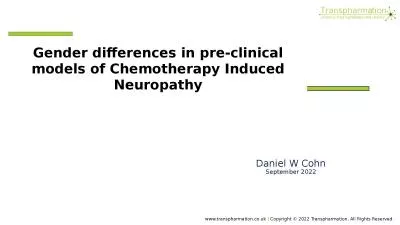 Gender differences in pre-clinical models of Chemotherapy Induced Neuropathy