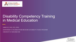 Disability Competency Training