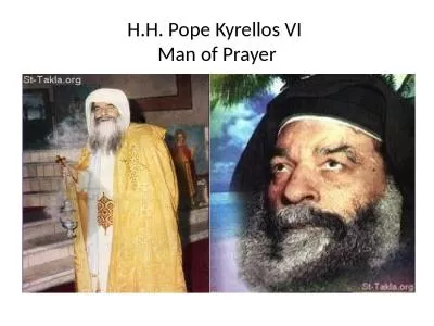 H.H. Pope  Kyrellos  VI