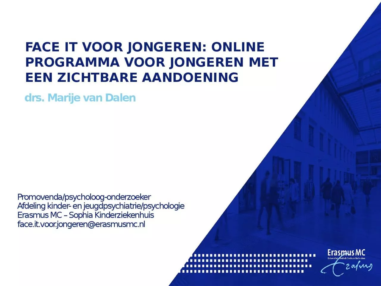 PPT-Face IT voor jongeren: online programma voor jongeren met een zichtbare aandoening