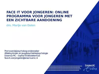 Face IT voor jongeren: online programma voor jongeren met een zichtbare aandoening