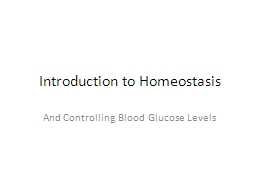 Introduction to Homeostasis