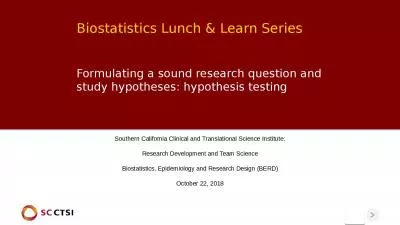 Biostatistics Lunch & Learn Series