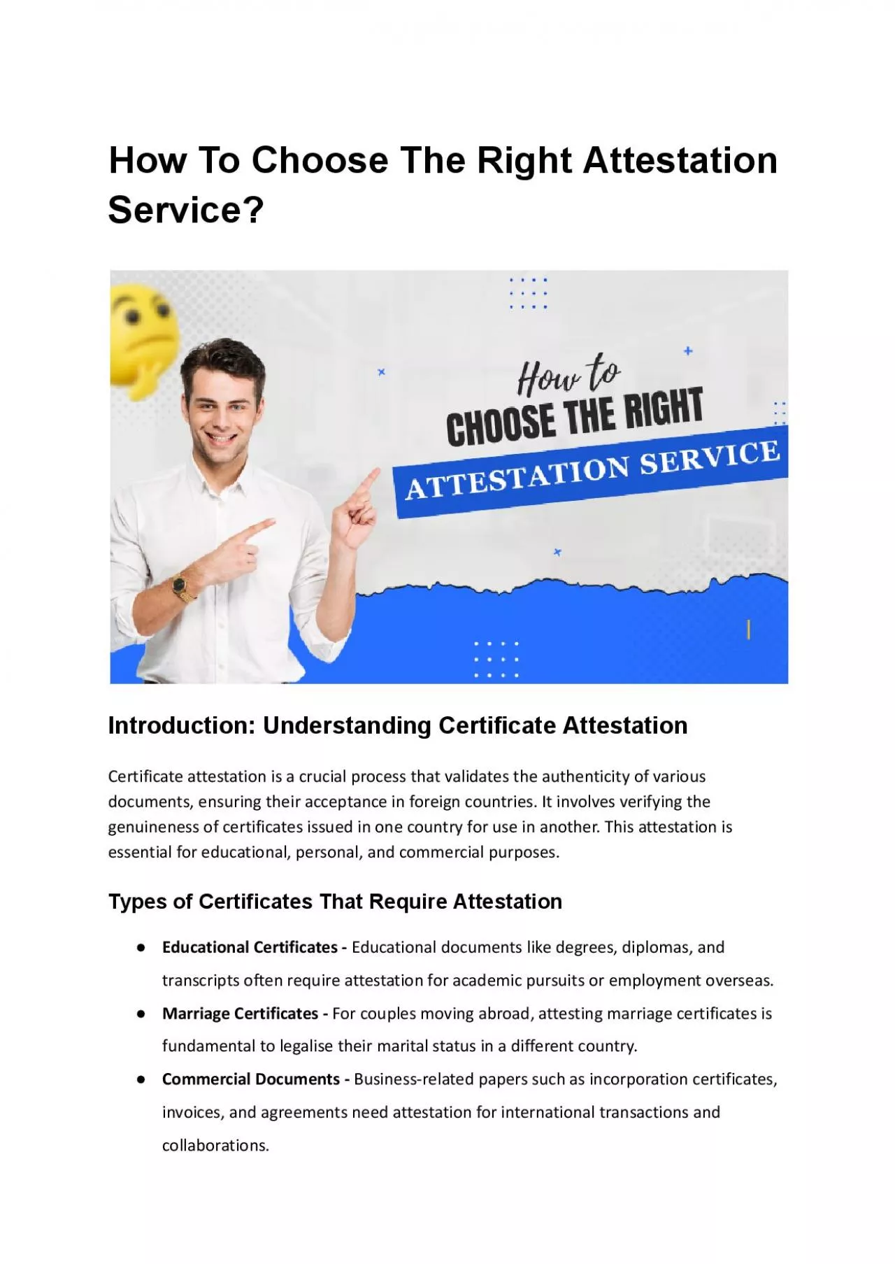 How To Choose The Right Attestation Service?