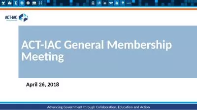 ACT-IAC General Membership Meeting