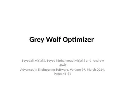 Grey  Wolf Optimizer    Seyedali