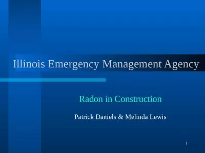1 Illinois Emergency Management Agency