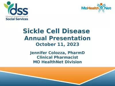 Sickle Cell Disease  Annual Presentation