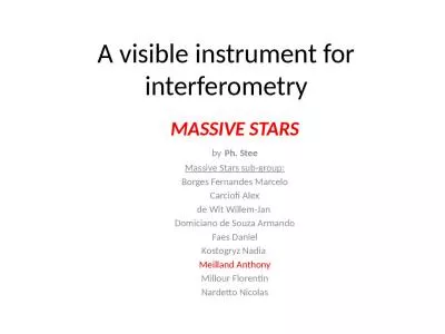 A visible instrument for interferometry