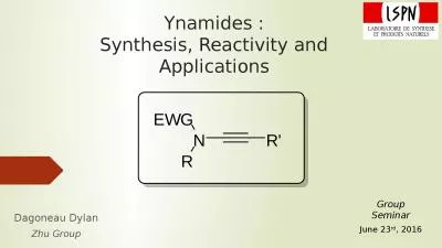 Ynamides  : Synthesis ,