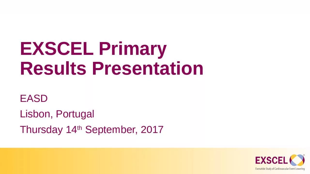 EXSCEL Primary Results Presentation