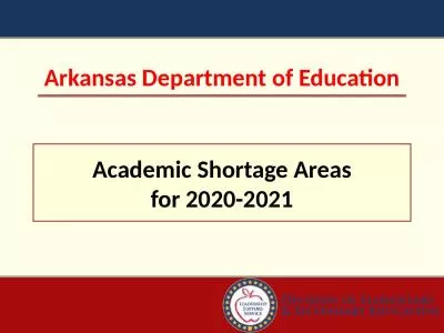 Academic Shortage Areas for 2020-2021