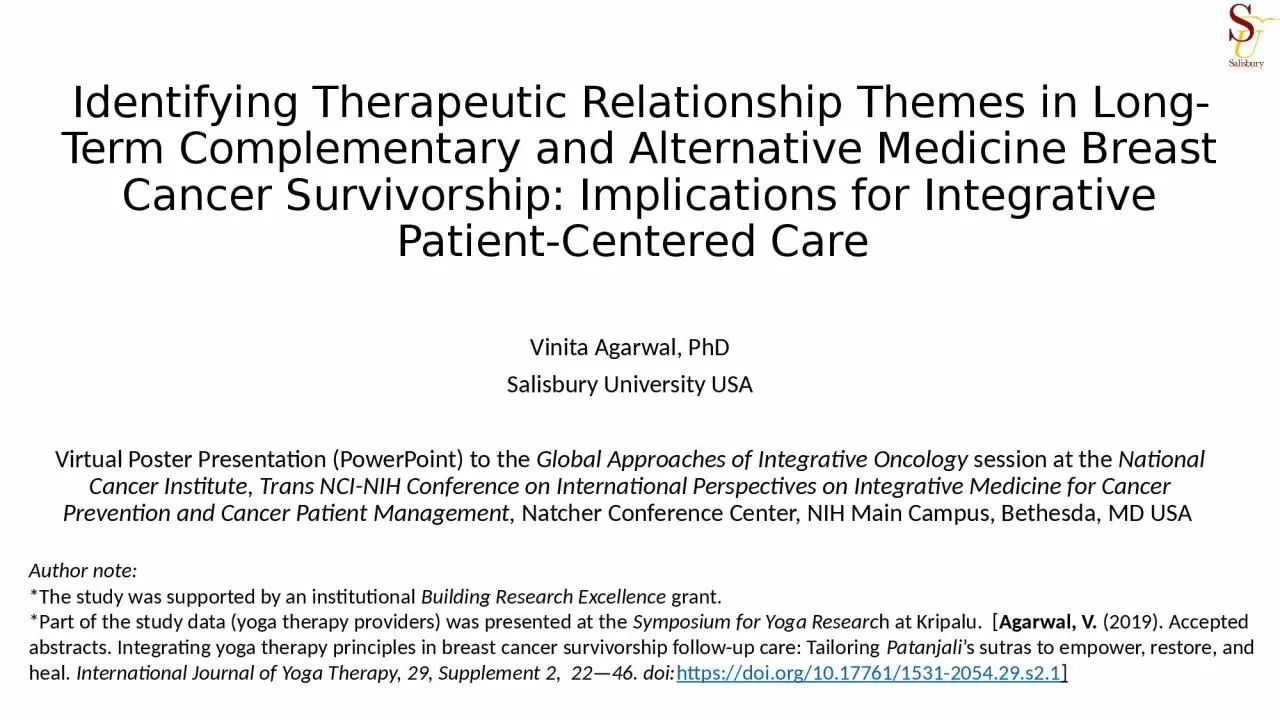 Identifying Therapeutic Relationship Themes in Long-Term Complementary and Alternative