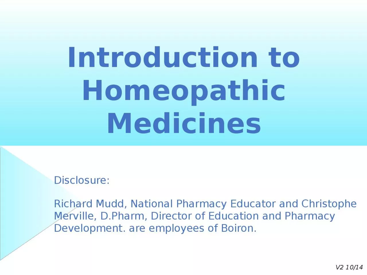 PPT-Introduction to Homeopathic Medicines