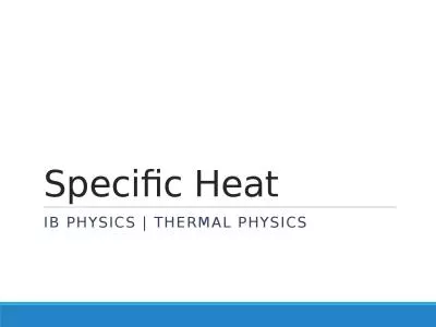 Specific Heat IB Physics