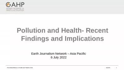 Pollution and Health- Recent Findings and Implications