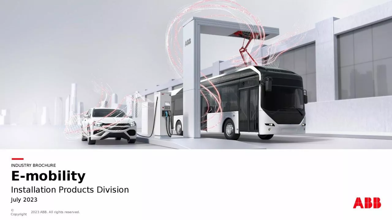 Industry brochure E-mobility