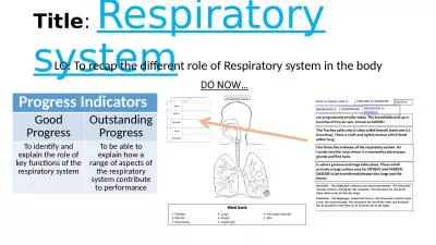 Title :  Respiratory system
