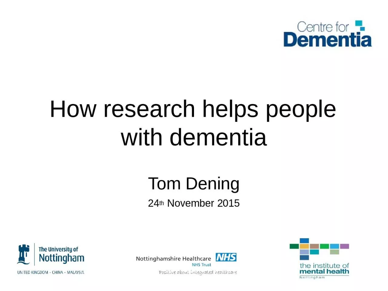 PPT-How research helps people with dementia