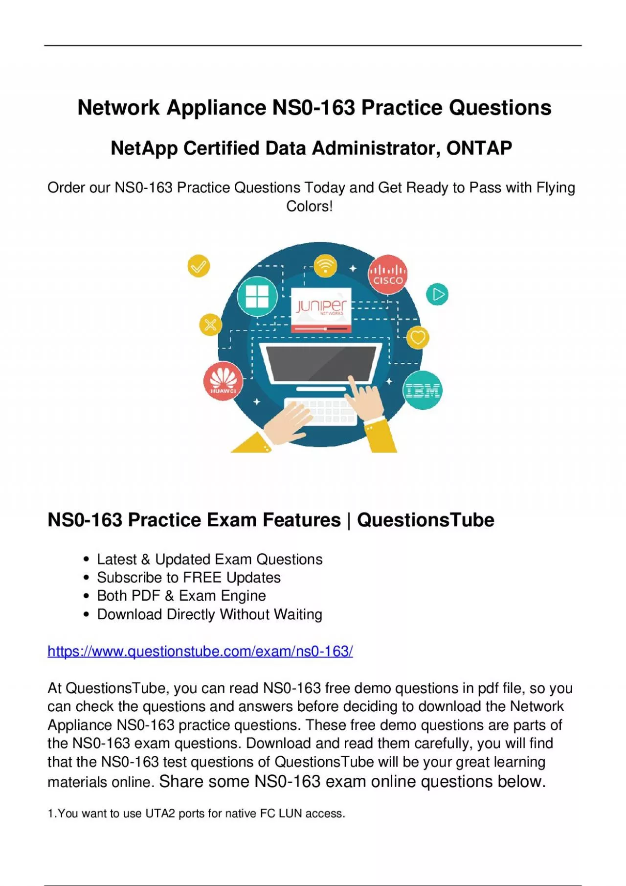 Most Updated Network Appliance NS0-163 Practice Questions - Ensure Your Success