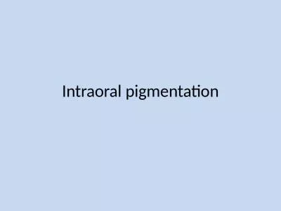 Intraoral pigmentation http