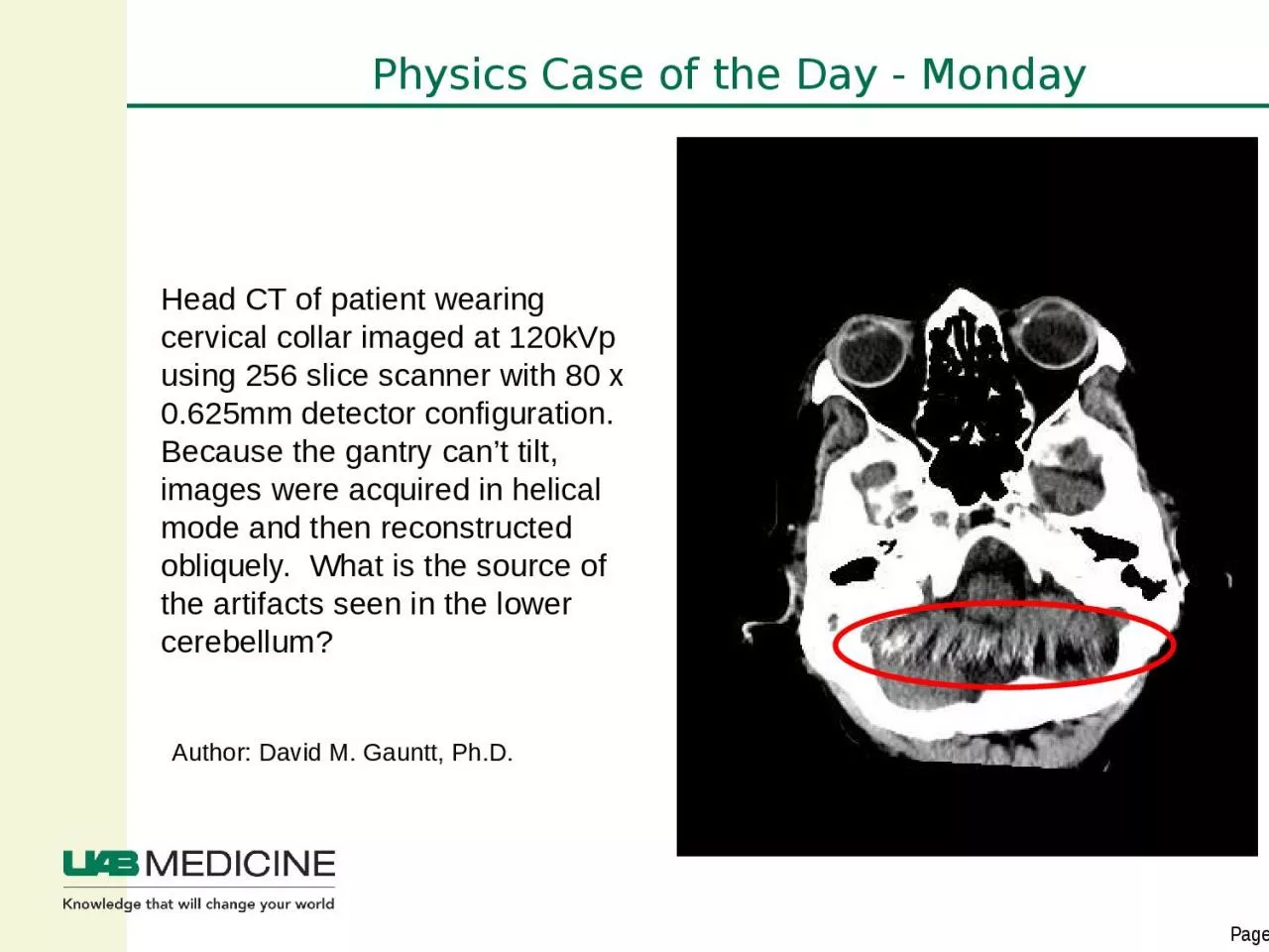 Physics Case of the Day - Monday
