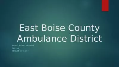 East Boise County Ambulance District