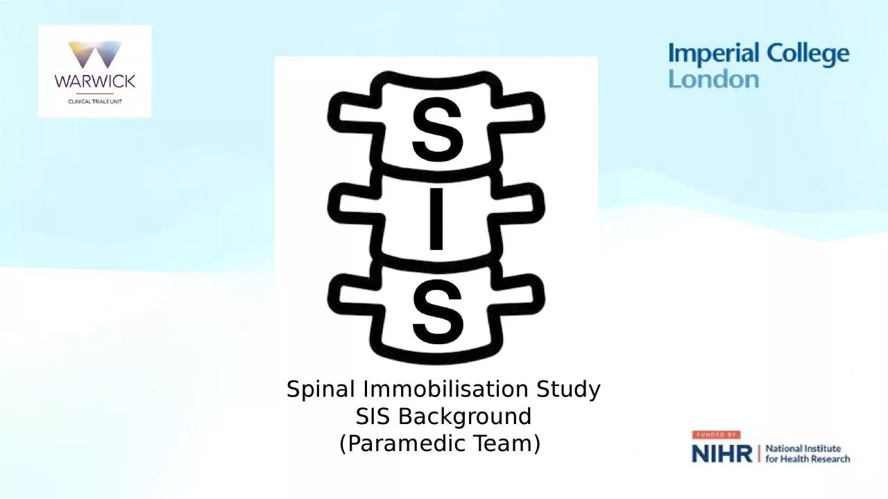 PPT-Spinal Immobilisation Study