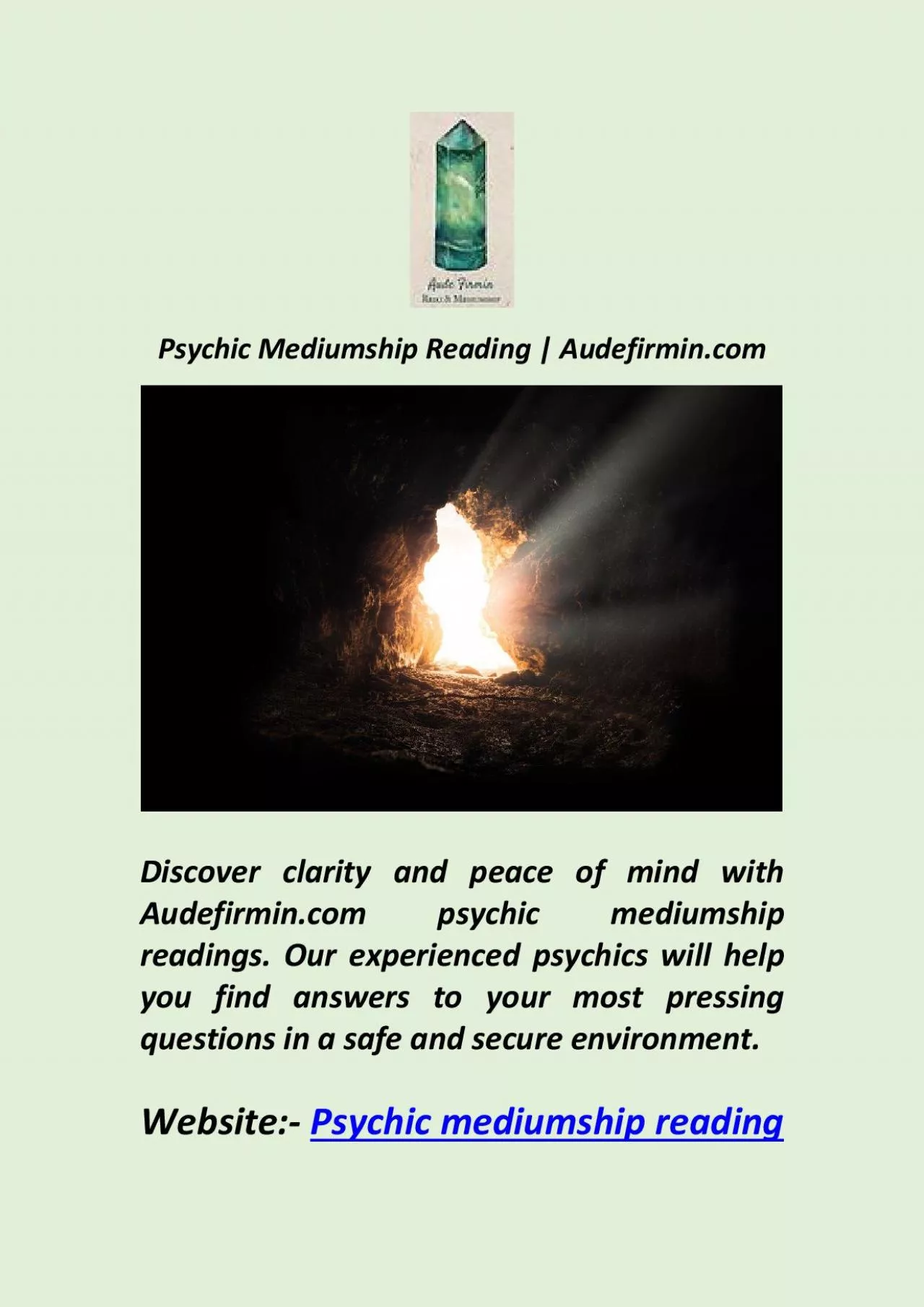 PDF-Psychic Mediumship Reading | Audefirmin.com