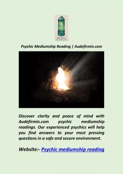 Psychic Mediumship Reading | Audefirmin.com