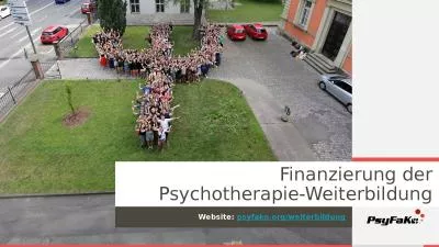 Finanzierung der Psychotherapie-Weiterbildung