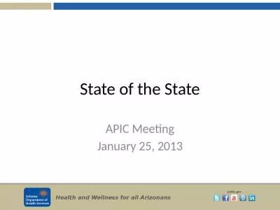 State of the State APIC Meeting