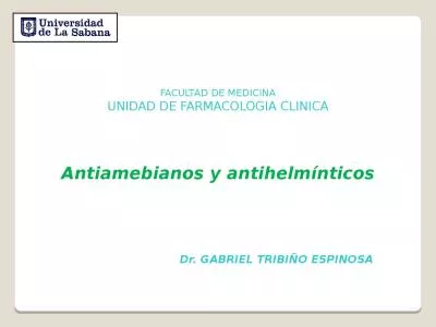 FACULTAD DE MEDICINA UNIDAD DE FARMACOLOGIA CLINICA