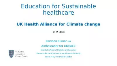 Education for Sustainable healthcare