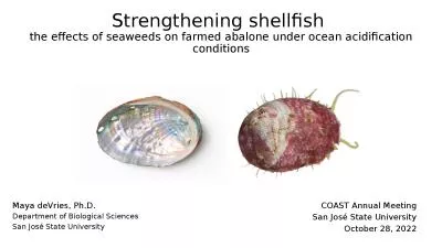 Strengthening shellfish