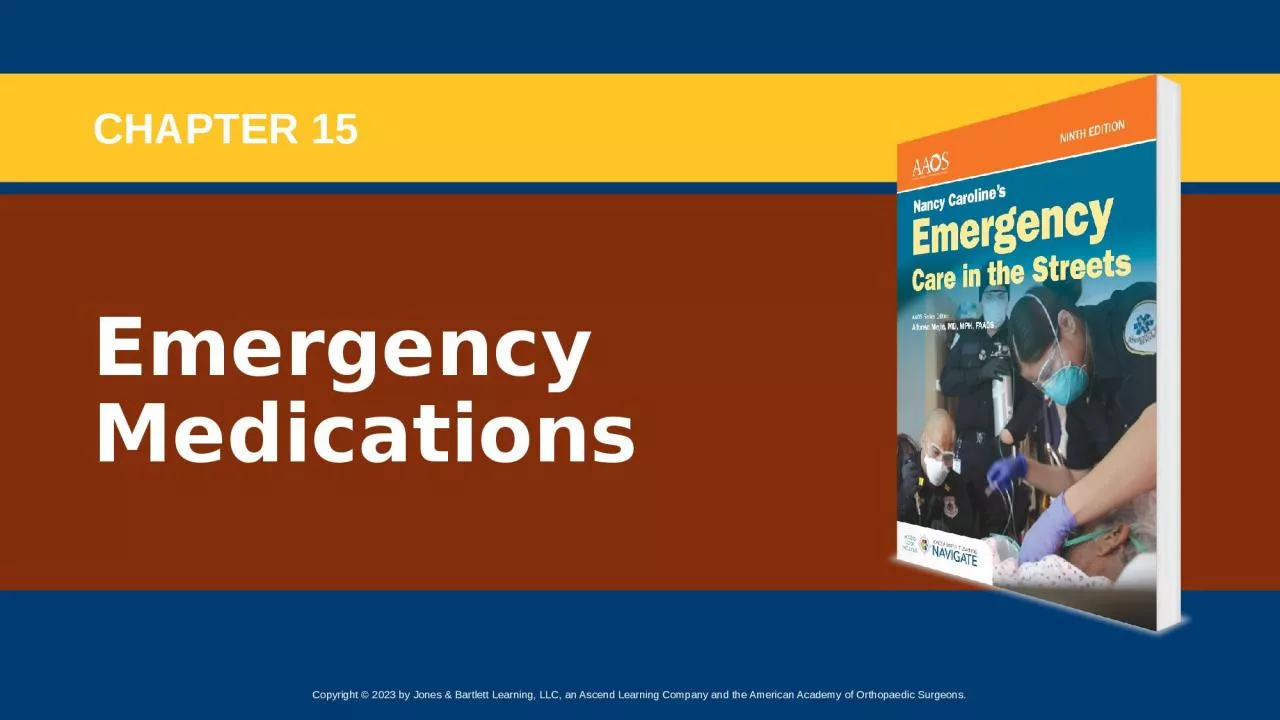 PPT-Emergency Medications CHAPTER 15