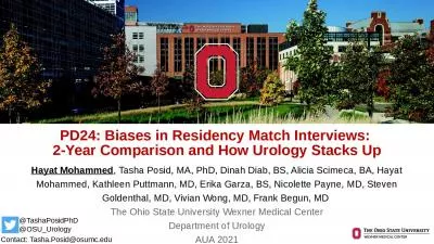 PD24: Biases in Residency Match Interviews: