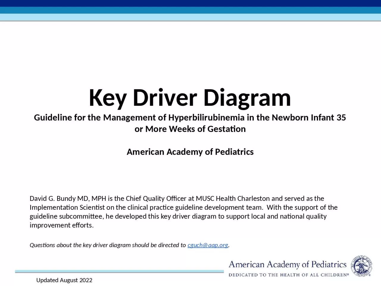 PPT-Key Driver Diagram Guideline for the Management of