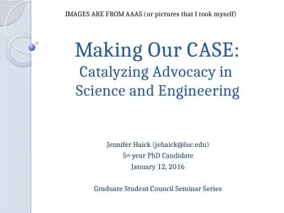 Making Our CASE: Catalyzing Advocacy in