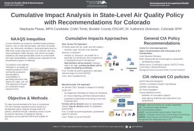 Cumulative Impact Analysis in State-Level Air Quality Policy with Recommendations for