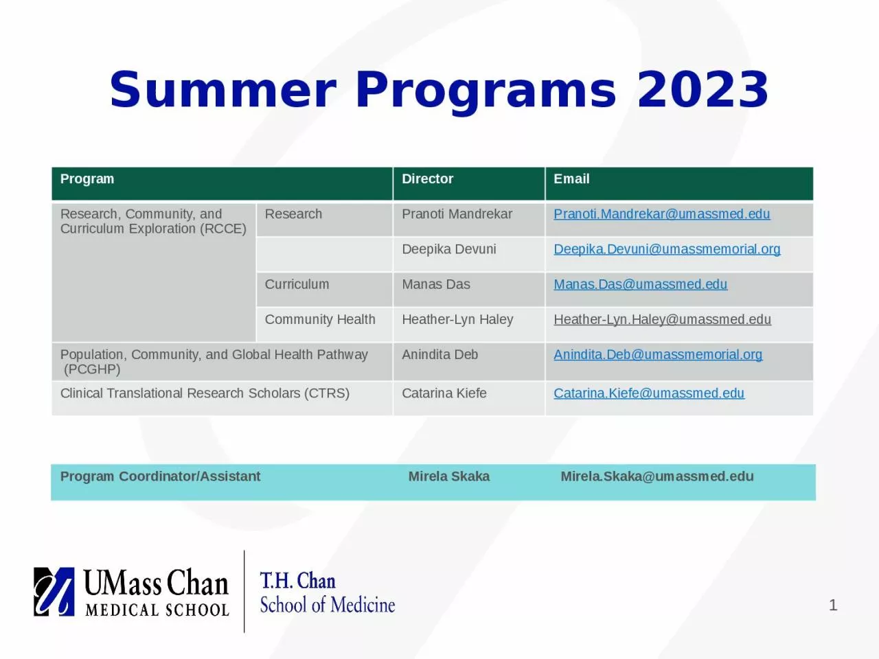 PPT-Summer Programs 2023 Program